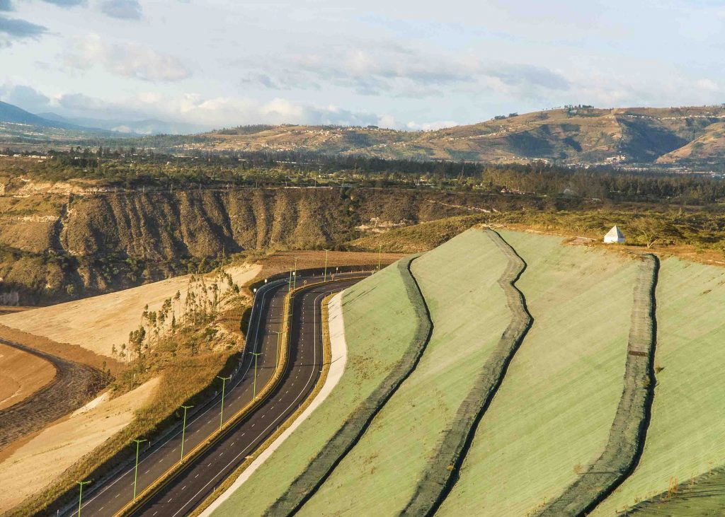 Construction North Access Highway to the New Quito Airport Ecuador